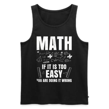 Mathematik Tshirt Professor Geometrie Algebra Pi - Männer Premium Bio Tank Top - Schwarz - Vorne - AI Model Male 178 light (178cm)