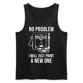 3d Printer - Men's Premium Organic Tank Top - black - Front - AI Model Male 178 light (178cm)