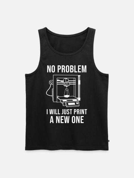 3d Printer - Men's Premium Organic Tank Top - black