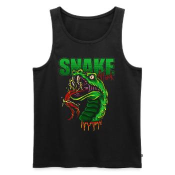 Schlange - Männer Premium Bio Tank Top - Schwarz - Vorne - Michal (187cm)