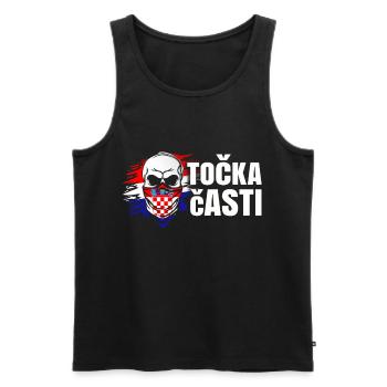 Kroatien - Männer Premium Bio Tank Top - Schwarz - Vorne - AI Model Male 178 light (178cm)
