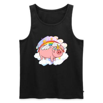 Pig Gift Piglet Kids Piglet Pig Pig - Men's Premium Organic Tank Top - black - Front - Michal (187cm)