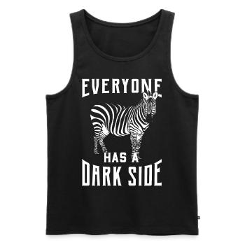 Zebra - Männer Premium Bio Tank Top - Schwarz - Vorne - Michal (187cm)