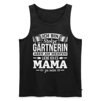 Gärtner Mama Garten Pflanzen Gärtnerinnen Mama - Männer Premium Bio Tank Top - Schwarz - Vorne - Michal (187cm)