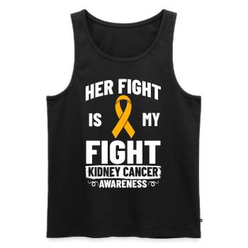Nierenkrebs Orange Ribbon Awareness Krebs Chemo - Männer Premium Bio Tank Top - Schwarz - Vorne - AI Model Male 178 light (178cm)