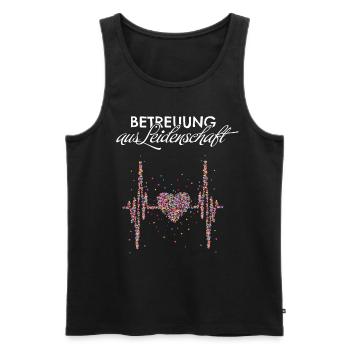 Betreuung Herzschlag Betreuerin Betreuer - Männer Premium Bio Tank Top - Schwarz - Vorne - Michal (187cm)