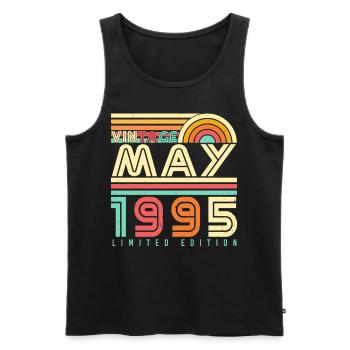 May 1995 Legendary - Men's Premium Organic Tank Top - black - Front - Michal (187cm)