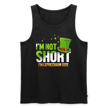 I'm not small I have leprechaun size Irish - Men's Premium Organic Tank Top - black - Front - Michal (187cm)