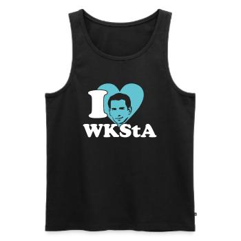 Ich Liebe WKStA Politik Skandal Kurz Shirt - Männer Premium Bio Tank Top - Schwarz - Vorne - Michal (187cm)