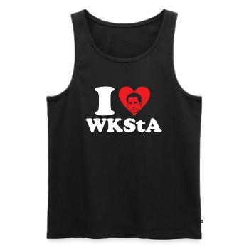 Ich Liebe WKStA Politik Skandal Kurz Shirt - Männer Premium Bio Tank Top - Schwarz - Vorne - Michal (187cm)