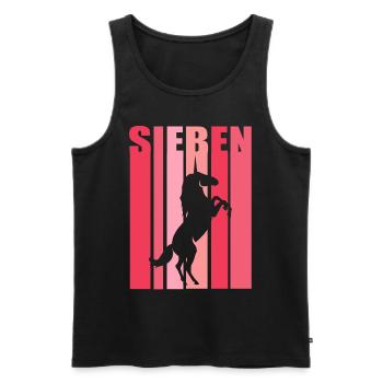 7 Jahre Siebter Geburtstag Einhorn - Männer Premium Bio Tank Top - Schwarz - Vorne - Michal (187cm)