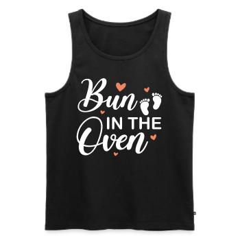 Bun in The Oven - Baby In Progress - Pregnant Wom - Men's Premium Organic Tank Top - black - Front - Michal (187cm)