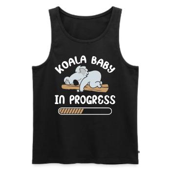 Baby Koala In Progress - Cute Nature Lover Pregnan - Men's Premium Organic Tank Top - black - Front - Michal (187cm)