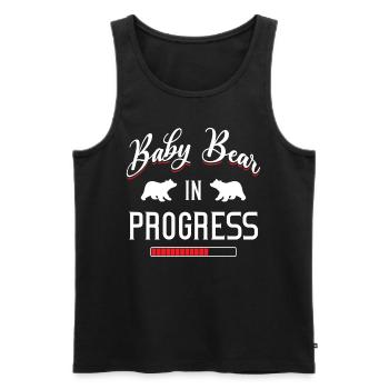 Baby Bear In Progress - Cute Nature Lover Pregnant - Men's Premium Organic Tank Top - black - Front - Michal (187cm)
