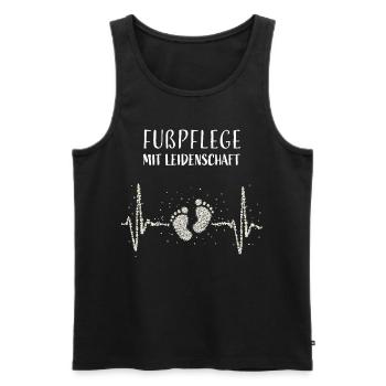 Fußpflege Fußpflegerin Podologe Pediküre - Männer Premium Bio Tank Top - Schwarz - Vorne - Michal (187cm)