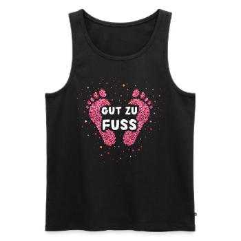 Gut Zu Fuß Fusspflegerin Fusspflege - Männer Premium Bio Tank Top - Schwarz - Vorne - AI Model Male 178 light (178cm)