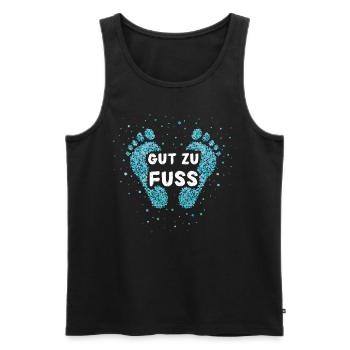 Gut Zu Fuß Fusspfleger Fusspflege - Männer Premium Bio Tank Top - Schwarz - Vorne - AI Model Male 178 light (178cm)