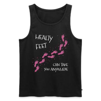Foot Care Podiatry Podiatry - Men's Premium Organic Tank Top - black - Front - AI Model Male 178 light (178cm)