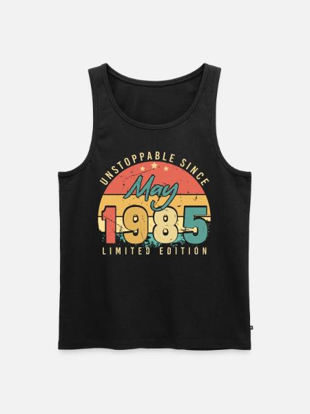 Gift May 1985 - Men's Premium Organic Tank Top - black