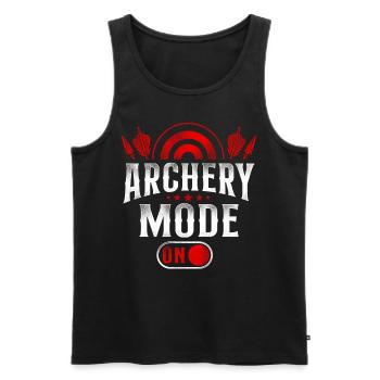 Archery Bow Archer Vintage Archery - Männer Premium Bio Tank Top - Schwarz - Vorne - Michal (187cm)