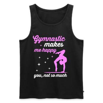 Gymnastique - Débardeur bio Premium Homme - noir - Devant - AI Model Male 178 light (178cm)