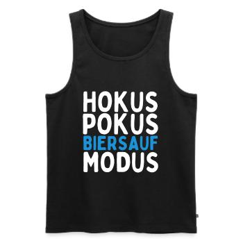 Hokus Pokus Biersauf Modus - Lustiger Spruch - Männer Premium Bio Tank Top - Schwarz - Vorne - Michal (187cm)
