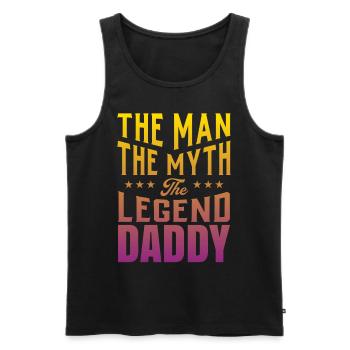 Fête des Pères - Débardeur bio Premium Homme - noir - Devant - Michal (187cm)