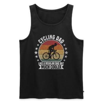 Cycling dad - Men's Premium Organic Tank Top - black - Front - AI Model Male 178 light (178cm)
