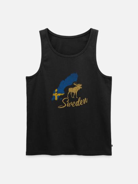 Suède Schweden - Débardeur bio Premium Homme - noir