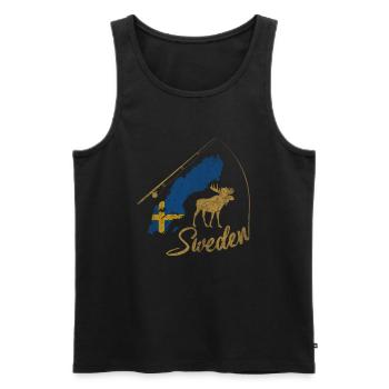 Suède Schweden - Débardeur bio Premium Homme - noir - Devant - Michal (187cm)
