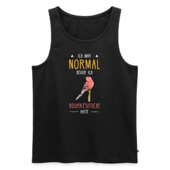 Bourkesittich I Rosenbauchsittich Motiv für Vogel - Männer Premium Bio Tank Top - Schwarz - Vorne - AI Model Male 178 light (178cm)
