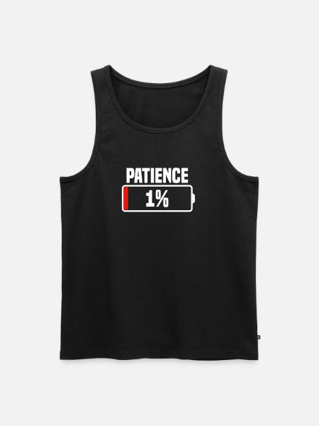 Patience 1% patience à la fin - Débardeur bio Premium Homme - noir