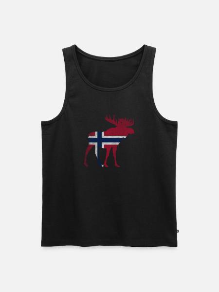 Norway Norway Moose - Men's Premium Organic Tank Top - black