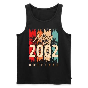 20tes Lebensjahr Mai 2002 - Männer Premium Bio Tank Top - Schwarz - Vorne - Michal (187cm)