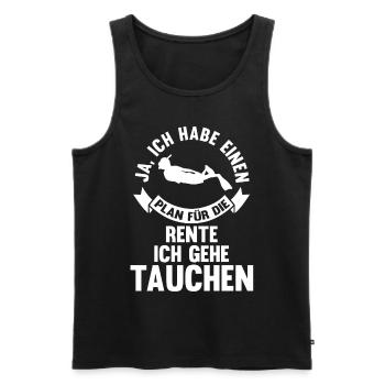 Tauchen Rente Ruhestand Taucher Tauchlehrer - Männer Premium Bio Tank Top - Schwarz - Vorne - Michal (187cm)