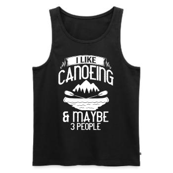 Canoë Paddle Kayak Canoë Bateau Pédalo - Débardeur bio Premium Homme - noir - Devant - Michal (187cm)