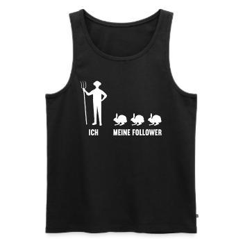 Me and my followers rabbit rabbits - Men's Premium Organic Tank Top - black - Front - AI Model Male 178 light (178cm)