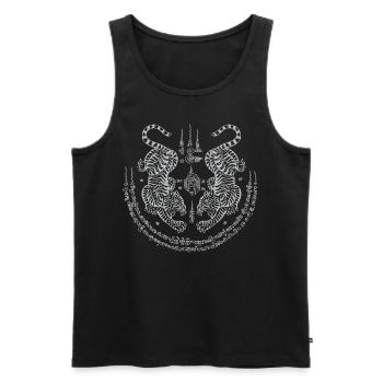 Twin Tiger Magical Muay Thai - Débardeur bio Premium Homme - noir - Devant - Michal (187cm)