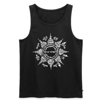 Muay Thai Buddha Tattoo Kickboxing - Men's Premium Organic Tank Top - black - Front - Michal (187cm)