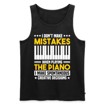 I Don’t Make Mistakes When Playing The Piano - Männer Premium Bio Tank Top - Schwarz - Vorne - Michal (187cm)