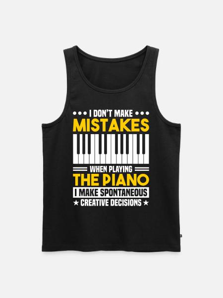 Ik maak geen fouten bij het spelen van de piano - Mannen Premium Bio Tanktop - zwart