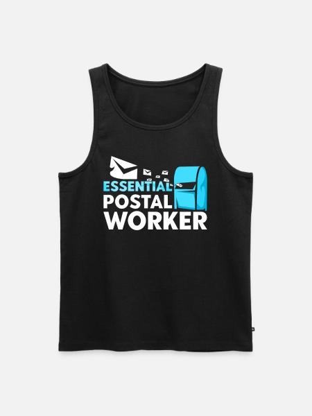 System-relevant postman Postman Delivery man - Men's Premium Organic Tank Top - black
