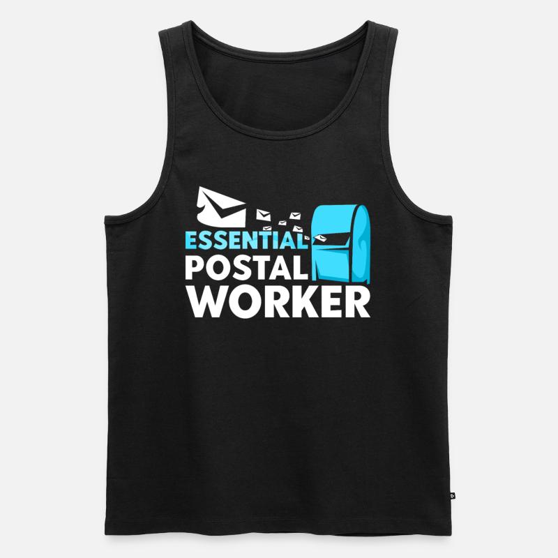 Systemrelevanter Postbote Briefträger Zusteller - Männer Premium Bio Tank Top - Schwarz