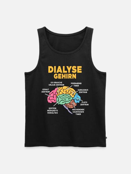 Dialyse - Männer Premium Bio Tank Top - Schwarz