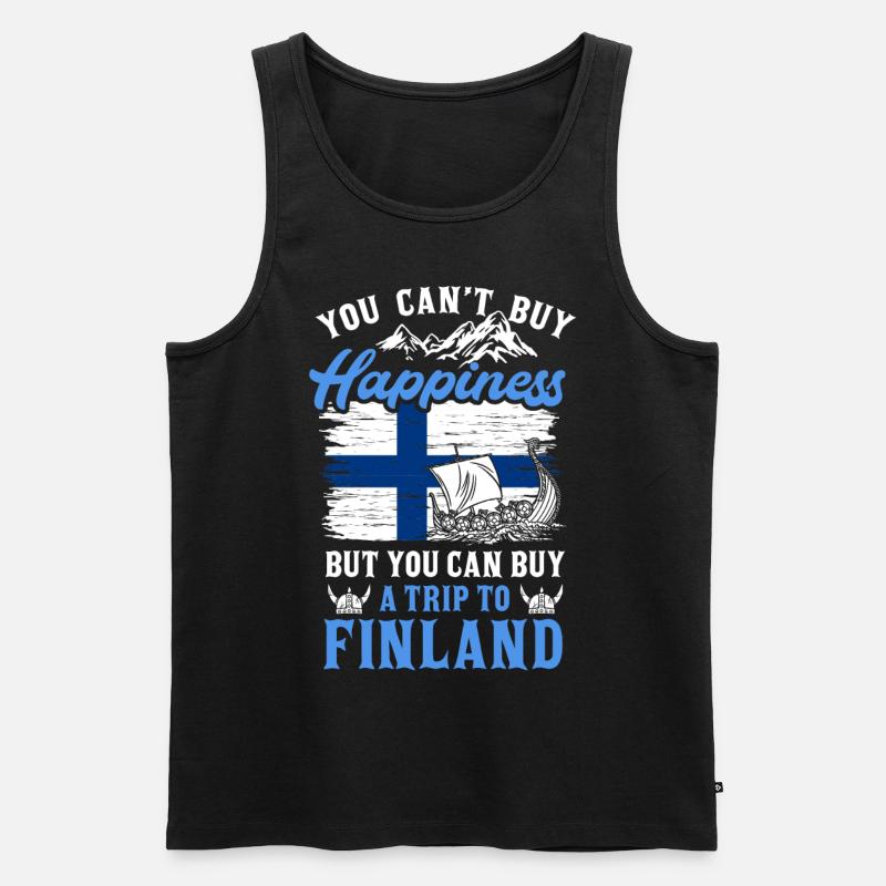 Finnland - Männer Premium Bio Tank Top - Schwarz