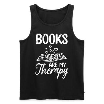Book Lover Book Quotes Bookworm Books are - Men's Premium Organic Tank Top - black - Front - AI Model Male 178 light (178cm)