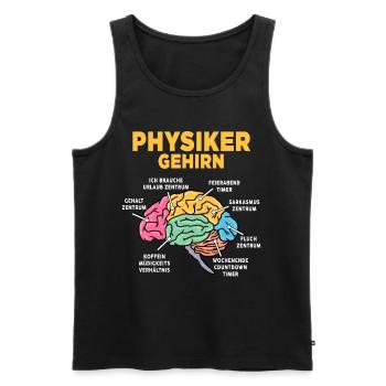 Physiker - Männer Premium Bio Tank Top - Schwarz - Vorne - AI Model Male 178 light (178cm)