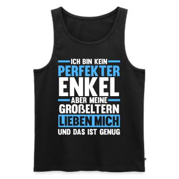 Enkel - Männer Premium Bio Tank Top - Schwarz - Vorne - Michal (187cm)