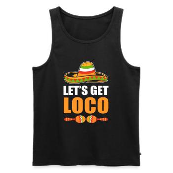 Let's Get Loco Cinco de Mayo - Männer Premium Bio Tank Top - Schwarz - Vorne - AI Model Male 178 light (178cm)