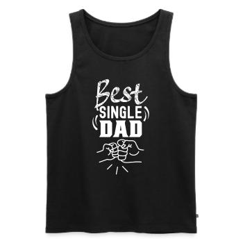 Best Single Parent Father Single Parent - Men's Premium Organic Tank Top - black - Front - AI Model Male 178 light (178cm)